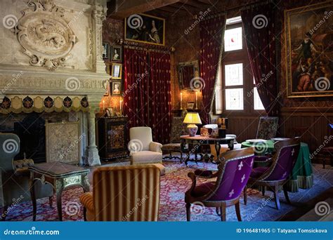 AZAY LE RIDEAU, FRANCE -12 July 2020: the Interior Rooms in Azay Le Rideau Castle in Loire ...