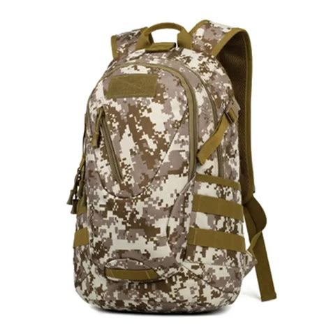 Men Camouflage Backpack Tactics Unisex Black Military Backpack Army ...