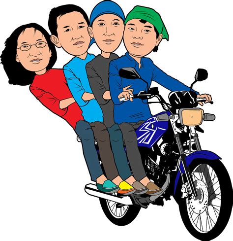 Karikatur Bermotor - Kartun Naik Motor Png Clipart - Full Size Clipart (#918430) - PinClipart