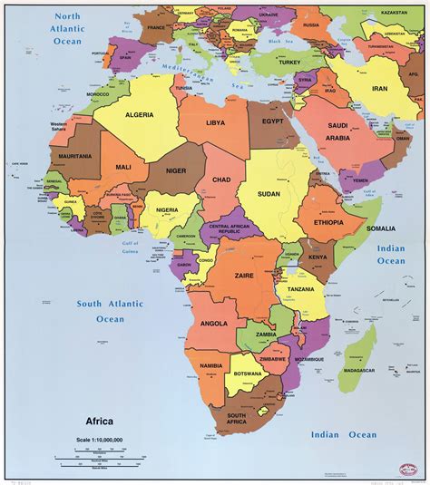 large detailed political map of africa with all capitals 1996 - maps of ...