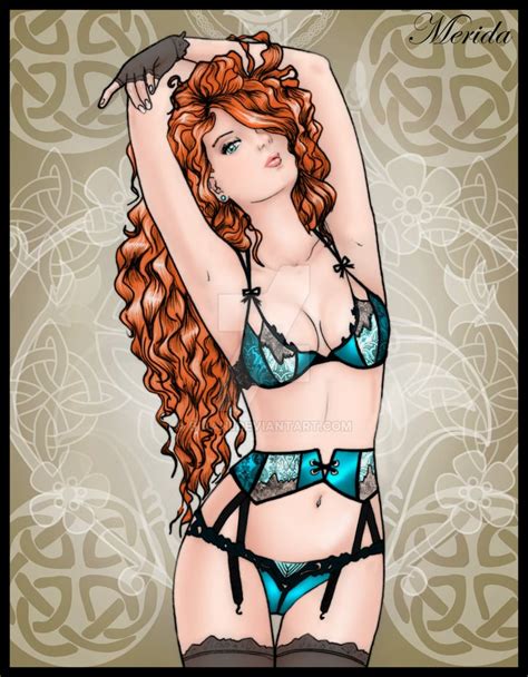 Merida | Disney Princesses in Lingerie Art | POPSUGAR Love & Sex Photo 14