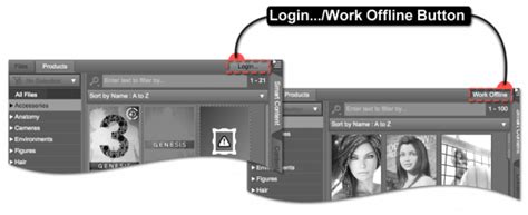 Login.../Work Offline Button [Documentation Center]