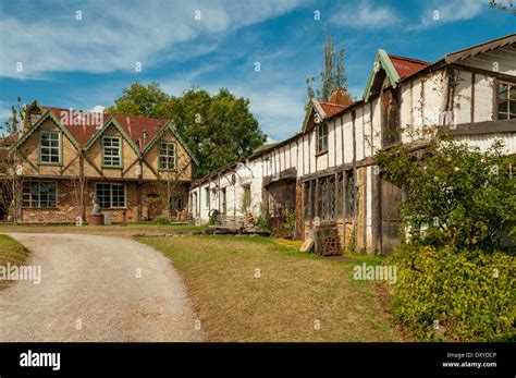 Old Buildings at Montsalvat, Eltham, Victoria, Australia Stock Photo ...