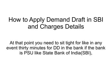 Apply for demand draft online from sbi by Bankingraja - Issuu