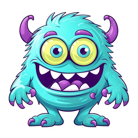 Happy Cartoon Monster Halloween Vector Illustration Isolated, Monster Face, Monster Mouth, Funny ...