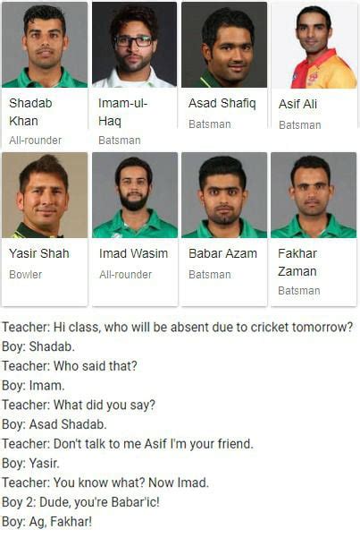 Funny Images Of Pakistani Cricket Players