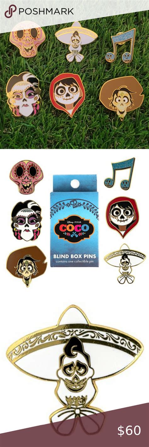 Loungefly x Pixar Coco Characters (Open) Blind Box 6 Enamel Pins FULL ...