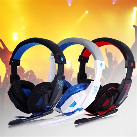 Wired Stereo Gaming Headphone Headsets with Mic LED Light Noise ...