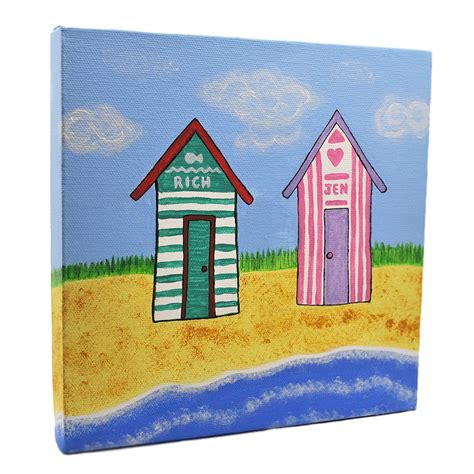 Personalised / Customisable Beach Hut Painting | Sunny Studios