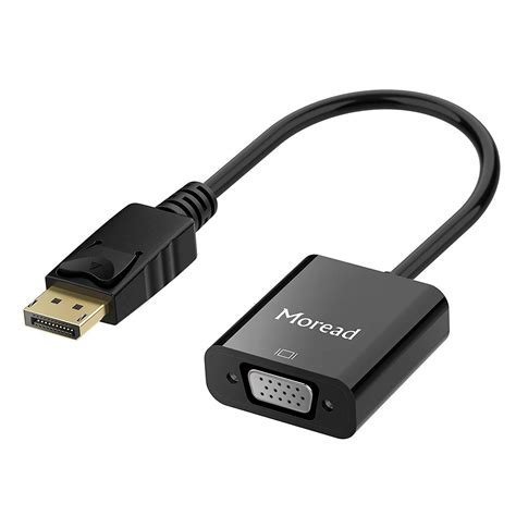 Moread DisplayPort (DP) to VGA Adapter, Gold-Plated Display Port to VGA ...