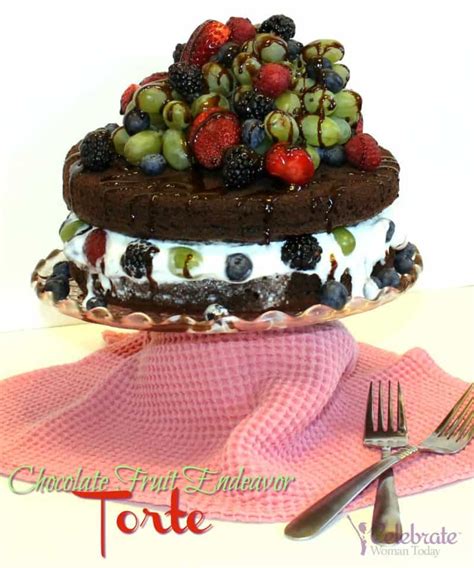 Layered Dark Chocolate Torte Cake Recipe with Fresh Fruit | Endeavor Cake