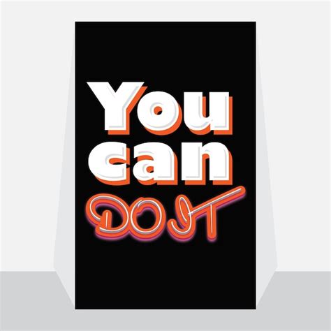 Premium Vector | Vector motivation poster you can do it