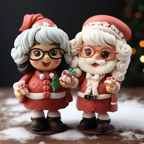 Santa And Mrs Clause Figures Free Stock Photo - Public Domain Pictures