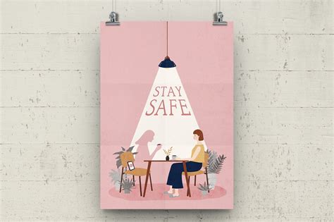 Stay Safe poster A3 Printable poster Stay Home Stay | Etsy