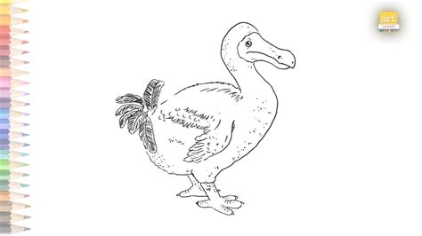 Dodo bird drawing easy | How to draw Dodo step by step | Draw A Dodo | Outline drawings - YouTube