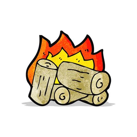 Wood fire cartoon | Cartoon wood fire — Stock Vector © lineartestpilot #59641179