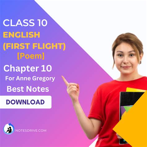 Class 10 English First Flight (poem) Chapter 10 For Anne Gregory NCERT Solution Pdf Download ...