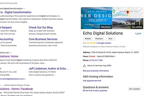 Google My Business Listing Melbourne Fl – Echo Digital Solutions