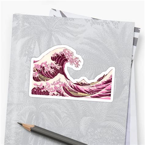 The Pink Wave off Kanagawa Sticker by pinkashes | Kanagawa, Vinyl sticker, Pink