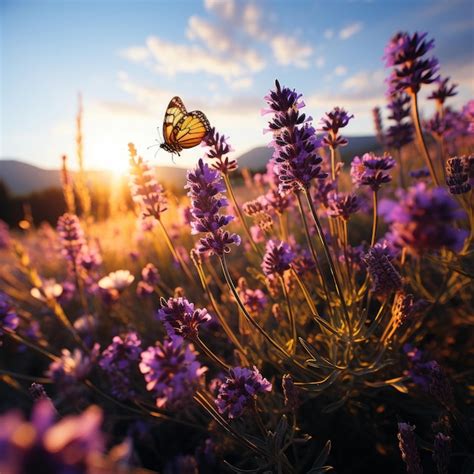 Premium AI Image | Nature inspired Scenes Shape a peaceful lavender field