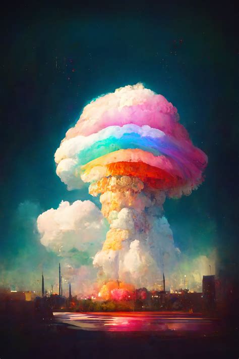 Mushroom cloud of joy : r/midjourney