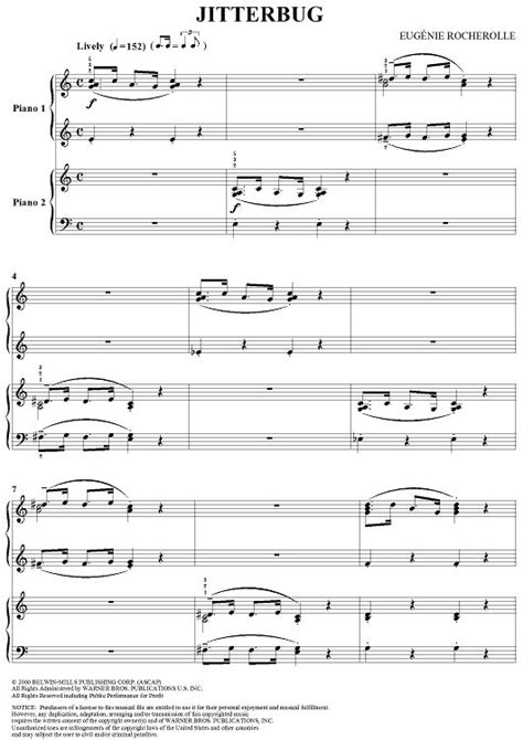 Jitterbug! | Sheet music, Jitterbug, Printable sheet music