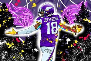 Justin Jefferson #18 HOLOGRAPHIC STICKER - Minnesota Vikings WR NFL | eBay