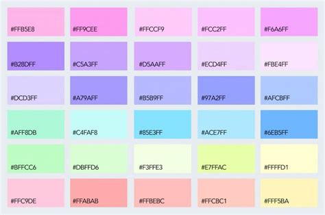 pastel rainbow hex codes - Google Search | Pastel colour palette, Hex color palette, Pastel ...