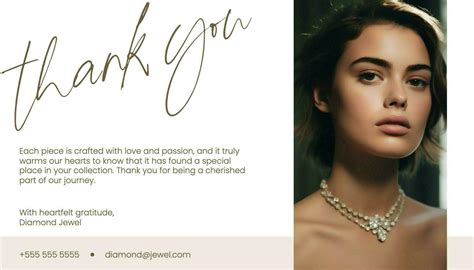 Jewelry Thank You Business Card 35080084 Template