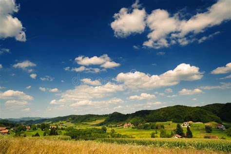 Idyllic Countryside Panoramic View Stock Image - Image of beauty, nature: 18585859