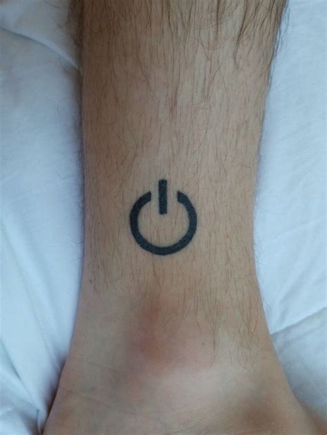 Power Button Tattoo