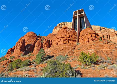 Chapel of the Holy Cross stock photo. Image of rock, orange - 28669074