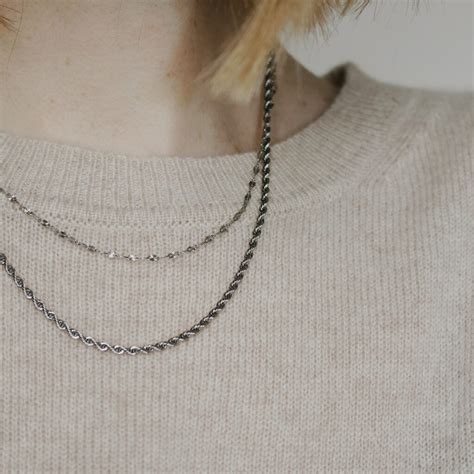 Layered Chain Necklace | Chunky Chain | A Weathered Penny