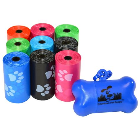 Pet Waste Bags, Dog Waste Bags, Bulk Poop Bags on a roll, Clean up poop bag refills + FREE Bone ...