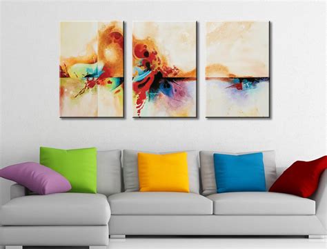 Genesis Abstract Triptych Split Canvas Prints Wall Art Set Australia