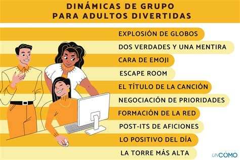 10 dinámicas de grupo para adultos divertidas - Fomentar el trabajo en equipo y el buen ambiente