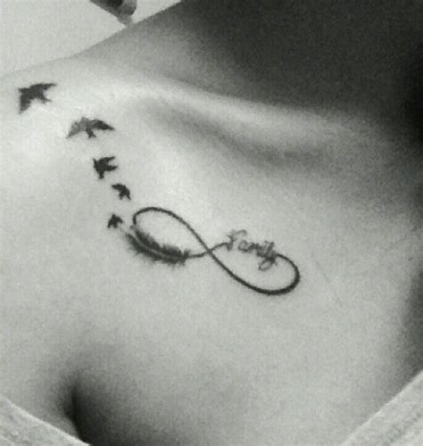 5+ Infinity Symbol Tattoos On Upper Shoulder | Feather tattoos, Infinity tattoos, Bird tattoos ...