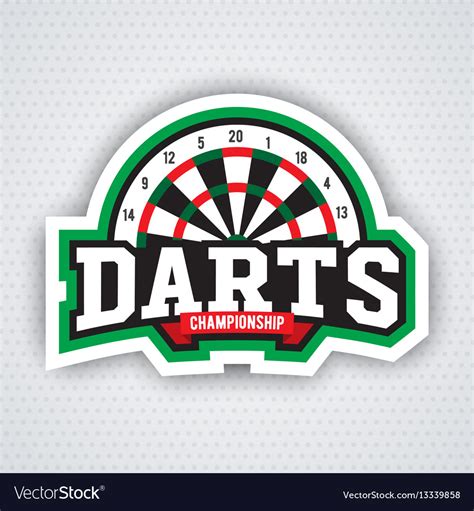 Darts porting logo and leisure design Royalty Free Vector