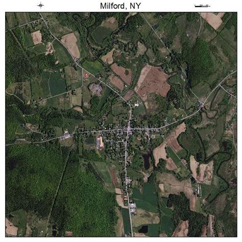 Aerial Photography Map of Milford, NY New York