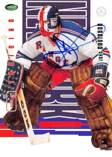 John Davidson autographed Hockey Card (New York Rangers) 2004 Parkhurst In the Game #49