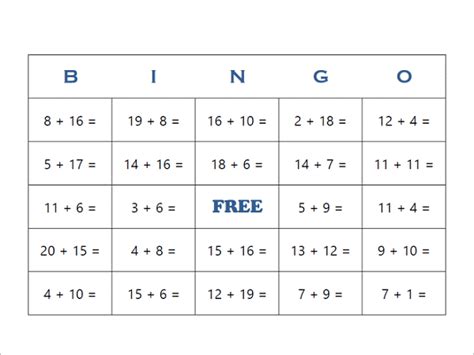 Maths Bingo Games for KS1 | Year 1 & Year 2 Activity - Worksheets Library