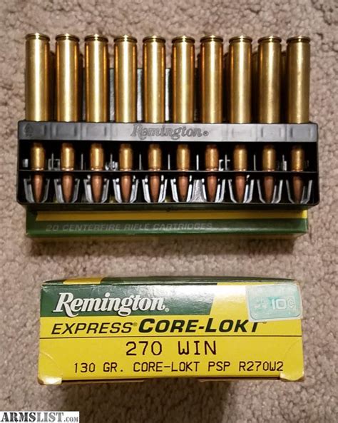 ARMSLIST - For Sale/Trade: 270 ammo - Remington