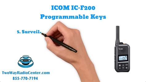 ICOM F200 Programmable Keys - YouTube