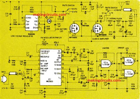 Powerful Transceiver Circuit using IC MC2833/MC3363