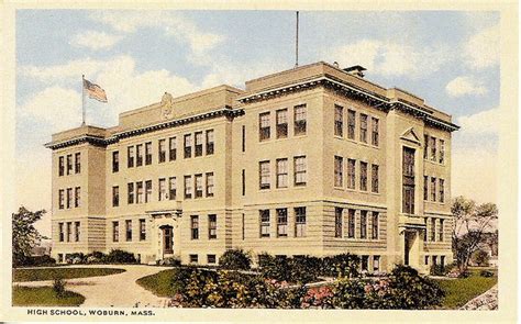 Postcard of Woburn High School, Woburn Massachusetts - a photo on Flickriver