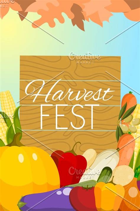 Harvest fest with vegetable banner | Harvest fest, Harvest, Vegetables