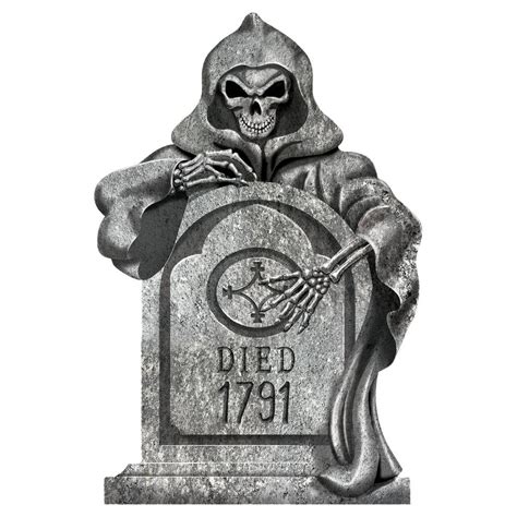 Amscan 22 in. Halloween Reaper Styrofoam Tombstone (2-Pack) 190767 - The Home Depot