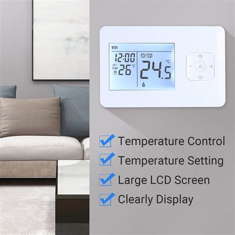 Digital Heating Thermostat Programmable Wall-mount... – Grandado