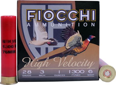 28 Ga Lead-6 1 oz 3" 25 Rds Fiocchi Ammo Shotgun - Shotgun Shells at ...