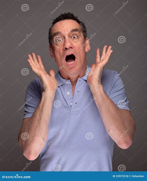 Man Pulling Face Screaming In Shock Stock Photo - Image: 23972318